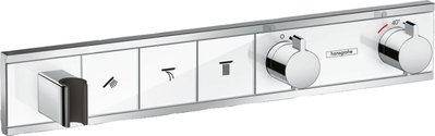 Термостат прихованого монтажу RainSelect на 3 клавіші (скло біле) верхня частина (15356400) 15356400 фото
