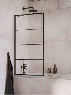 Скляна шторка для ванни RADAWAY Idea Black PNJ Factory 50 см скло прозоре 10001050-54-55 10001050-54-55 фото