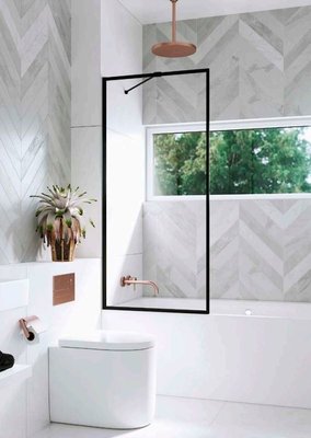 Скляна шторка для ванни RADAWAY Modo New Black PNJ Frame 50 см скло прозоре 10006050-54-56 10006050-54-56 фото