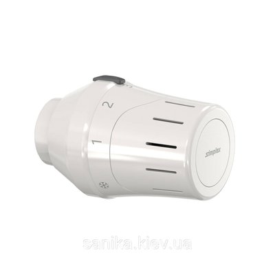 Термостатична головка Simplex Exclusive TC-E1 з клемним з'єднанням з установкою ноля біла F35332 фото